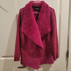 Fashion Nova Fuchsia Teddy Jacket